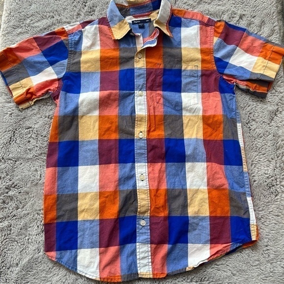 Gap Kids button down coloured spring summer short sleeved dressy boy’s shirt 10 - Picture 2 of 6